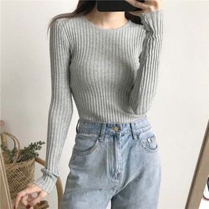 Knitted Sweater Women Autumn Winter Bottoming Sweaters Pullover Lady Casual